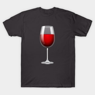 Elegant Sips - Wine Glass Filled with Divine Red Wine T-Shirt